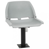 VidaXL Set scaun pliabil, 2 piese, fără pernă, gri, 48x51x41 cm