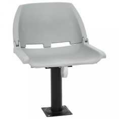 vidaXL Set scaun pliabil, 2 piese, fără pernă, gri, 48x51x41 cm