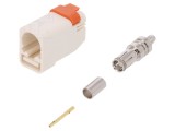 Conector FAKRA Mamă Crimpat Polarizare B-Cream White