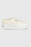 Superga tenisi femei, culoarea bej