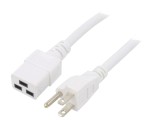 Cablu Alimentare IEC C19 Mamă la NEMA 5-15 Mufă 5m Alb