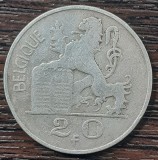 (A788) MONEDA DIN ARGINT BELGIA - 20 FRANCS 1950, BAUDOUIN I, VARIANTA BELGIQUE, Europa