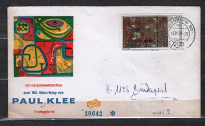 GERMANIA (BUNDESPOST) 1979 - ANIVERSARI. PICTOR PAUL KLEE. PLIC, Y25 foto