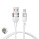 Cablu de date cu incarcare rapida REMAX RC-C136, USB-A la USB-C, 1 metru, 3A, alb