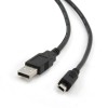 CABLU alimentare si date GEMBIRD, pt. smartphone, USB 2.0 (T) la Mini-USB 2.0 (T), 1.8m, conectori auriti, negru, &quot;CCP-USB2-AM5P-6&quot; (timbru verde 0.08
