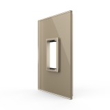 Cumpara ieftin Rama din sticla Livolo Italian 1 modul, auriu, serie noua