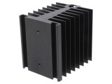 Radiator Extrudat Negru pentru Relee SSR Monofazate 80mm