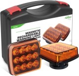 Cumpara ieftin Set stroboscoape cu magnet 12v 24v Led portocaliu cu 12 moduri