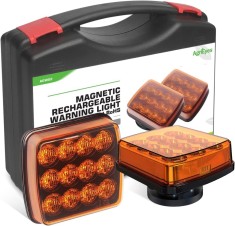 Set stroboscoape cu magnet 12v 24v Led portocaliu cu 12 moduri