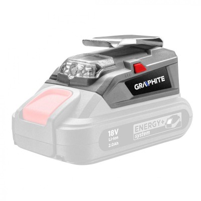 Adaptor de alimentare USB cu Lanterna LED, Energy+ (fara acumulator inclus) 58G025 foto