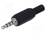 Conector Jack 2,5mm Stereo Mufă Tată NINIGI cu Manşon Drept