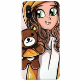 Husa silicon pentru Xiaomi Mi 8 Pro, Girl With Little Bear