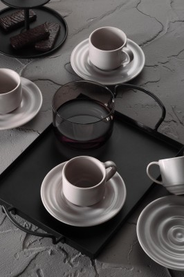 Set cești de cafea, Bej, 6x5x6 cm foto