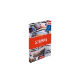 Clasor STAMPS A4, 32 pag negre, coperta necăptușită, bandă roșie - 361242