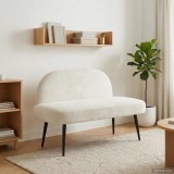 vidaXL Bancă tapițată cu spătar Crem 110 x 60 x 76 cm Catifea 42040793