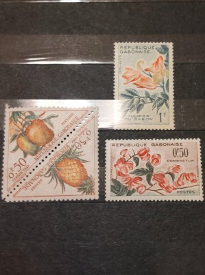 Timbre Gabon 3 valori nestampilate foto