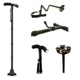 Cumpara ieftin Baston telescopic de sprijin pliabil Trusty Cane cu lanterna si pivoti