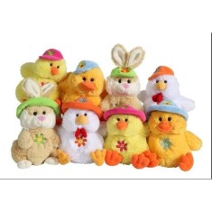 Animale din plus cu palarie de Paste 16cm foto
