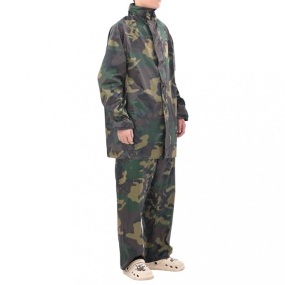 Costum de ploaie, 2 piese, imprimeu camuflaj, cu glugă, XL foto