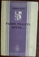 GEORGE SILVIU - PAISIE PSALTUL SPUNE... (VERSURI, editia princeps - 1934)