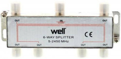 Splitter CATV 6 cai 5-2450Mhz Well foto