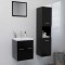 vidaXL Set mobilier de baie, negru, lemn prelucrat 3071127