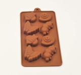 Forma pentru prajituri Selecto Bake, insecte, silicon, maro, 19 x 11 x 2,3 cm