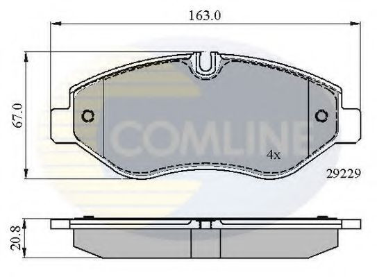 Set placute frana,frana disc IVECO DAILY V autobasculanta (2011 - 2014) COMLINE CBP01616