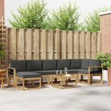 vidaXL Set de canapele de exterior 8 pcs Alb și antracit Poliester 3387991