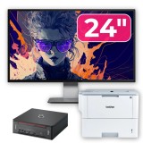 Pachet PC second hand Fujitsu Esprimo Q958 cu monitor 24 inch si imprimanta