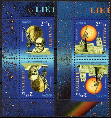 LITUANIA 2009, EUROPA CEPT - Astronomie, MNH, serie neuzata, tete-beche foto