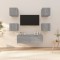 vidaXL Set dulap TV montat pe perete, gri sonoma, lemn prelucrat 3120303