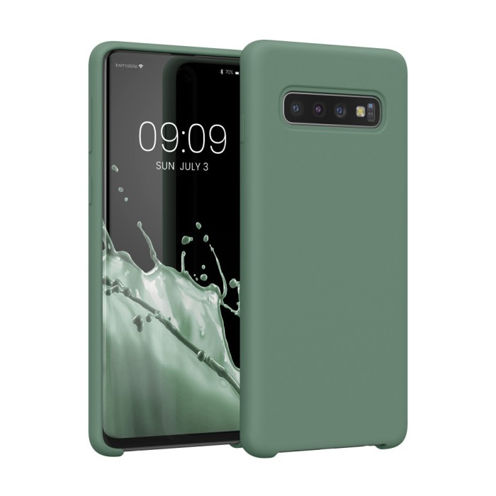 Husa pentru Samsung Galaxy S10, Silicon, Verde, 47732.166