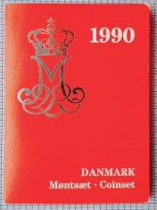 M01 Danemarca set monetarie 6 monede 1990 25, 50 ore 5, 10, 2 x 20 kroner km 871