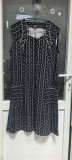 Cumpara ieftin Robă cu nasturi din bumbac negru cu model rochie Nr 40