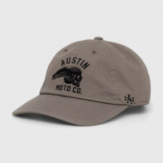 American Needle șapcă de baseball din bumbac Austin Moto culoarea gri, cu imprimeu