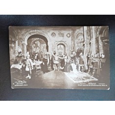 Carte postala, scena din piesa Viforul actul IV inceput de secol XX
