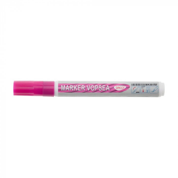 Marker DACO Vopsea Roz Fluorescenta, Varf 1-2 mm, Marker, Marker Roz, Markere Fosforescente, Markere Fluorescente, Marker cu Vopsea Roz, Set Markere F