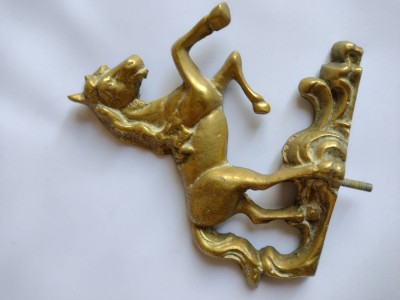 Decorațiune Bronz ft veche / Cal foto