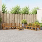 vidaXL Set de canapele de exterior 9 pcs natural Lemn Solid de Acacia 3366177