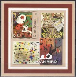 Guineea Bissau 2001 - Picturi de Joan Miro, Colita. MNH, Nestampilat