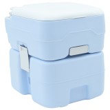 vidaXL Toaletă de camping corp albastru deschis + capac alb NA NA NA