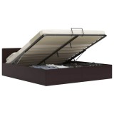 Cumpara ieftin Cadru pat depozitare hidraulica gri 180x200 cm piele ecologica