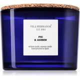 Vila Hermanos Apothecary Cobalt Blue Fig &amp; Amber lum&acirc;nare parfumată 350 g