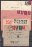ROMANIA 1943/1946 REGELE MIHAI I UZUALE/PLIC LOT 4 PLICURI CIRCULATE STAMPILA CENZURA ROMANIA-GENEVA SI ROMANIA-UNGARIA CRUCEA ROSIE