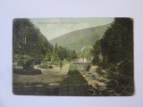 Slănic-Moldova:Vedere pitoreasca,carte poștală circulată 1912, Circulata, Printata, Bacau