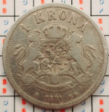 Suedia 1 coroana krona 1881 argint - km 747 - A013
