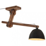 VidaXL Lampă de tavan 25 W, negru, 105x30x65-108 cm, E27