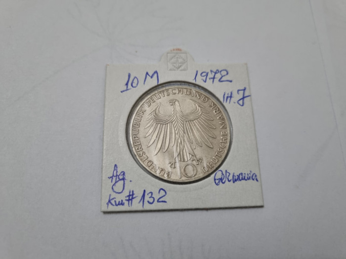 moneda germania rfg 10 m 1972 j.o.