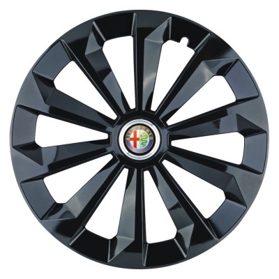 Set 4 Capace Roti 16 inchi (R16) Fame Negru, Compatibile Cu Alfa Romeo foto